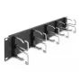 Kabelmanagement-Panel DeLOCK 19 Zoll 66919 mit 10 Metallhaken schwarz