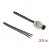 DeLOCK M8-Einbaukabel A-kodiert 3-polig Stecker 0,5 m