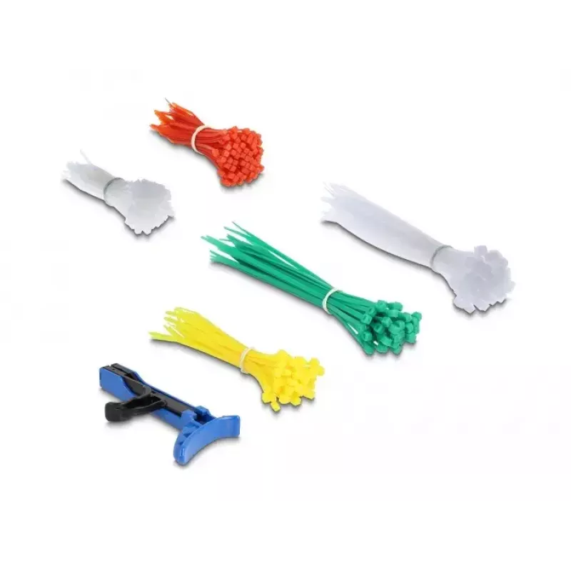 Hook-&loop-Kabelbinder DeLOCK 18641 350 Stück sortierte Farben