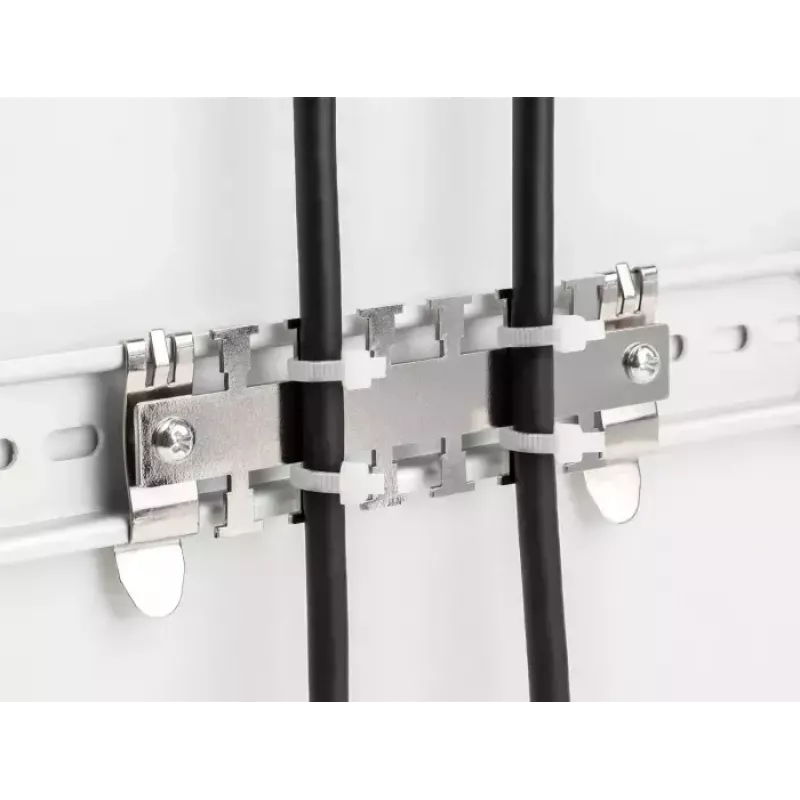 DeLOCK Kabelklemme für Hutschiene 3,5 cm Durchmesser Metallisch Metall