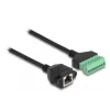 DeLOCK RJ45 Kabel Cat.6 Buchse auf Klemmleisten Adapter 30 cm