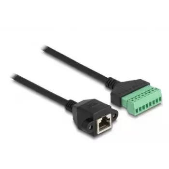 DeLOCK RJ45 Kabel Cat.6 Buchse auf Klemmleisten Adapter 30 cm