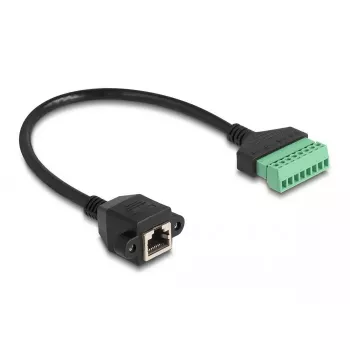 DeLOCK RJ45 Kabel Cat.6 Buchse auf Klemmleisten Adapter 30 cm