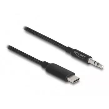 DeLOCK Audio Stereo Kabel USB Type-C Stecker auf 3,5-mm-Stereo-Klinkenstecker 1 m schwarz