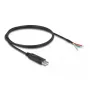 DeLOCK Adapterkabel USB 2.0 Typ-A auf Seriell RS-485 1 m Schwarz