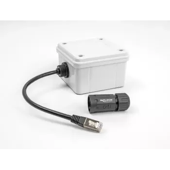 Netzwerkkabel DeLOCK 88147 RJ45 auf RJ45 Cat.6A 0,25 m Schwarz