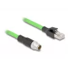Netzwerkkabel DeLOCK M12 Kabel X-codiert 8-polig Stecker auf RJ45 Stecker PUR (TPU) 5 m