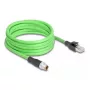 Netzwerkkabel DeLOCK M12 Kabel X-codiert 8-polig Stecker auf RJ45 Stecker PUR (TPU) 5 m
