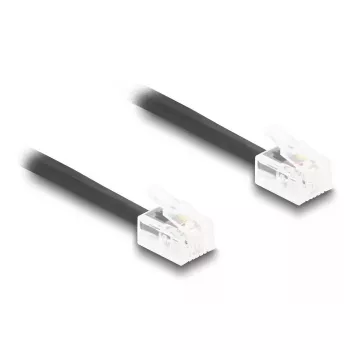 Telefonkabel DeLOCK 90227 10 m Schwarz RJ-11 auf RJ-11