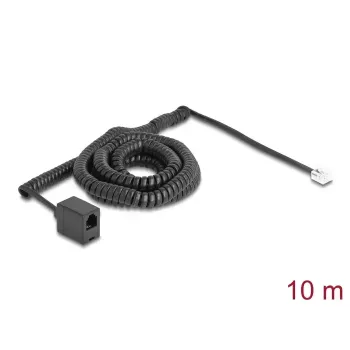 DeLOCK Telefonkabel 90347 10 m Schwarz RJ-11