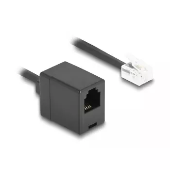 DeLOCK Telefonkabel 90347 10 m Schwarz RJ-11