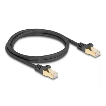 DeLOCK RJ45 Netzwerkkabel Kat.6A S/FTP 1m Schwarz