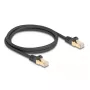 DeLOCK RJ45 Netzwerkkabel Kat.6A S/FTP 1m Schwarz