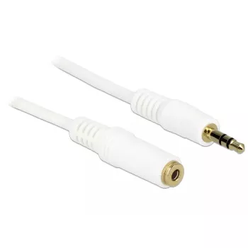 Audiokabel 3,5 mm M-F DeLOCK 83771 5 m Weiß