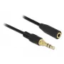 Audiokabel 3,5 mm Stecker auf Buchse DeLOCK 85578 2m Schwarz
