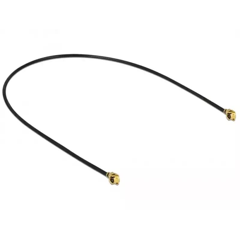 Koaxialkabel DeLOCK 89608 0,2m MHF (I-PEX) Schwarz Gold