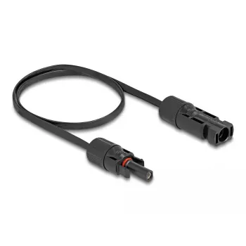 Kabel DeLOCK DL4 Solar Flachkabel Stecker auf Buchse 60 cm schwarz 3,3 mm²