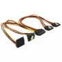 SATA-Kabel DeLOCK 60148 0,3 m SATA 15-polig 4 x SATA 15-polig Beige Orange Rot Gelb