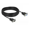 Serielles Kabel DeLOCK 86599 Schwarz 10 m RS-232 Sub-D9