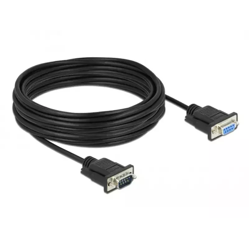 Serielles Kabel DeLOCK 86599 Schwarz 10 m RS-232 Sub-D9