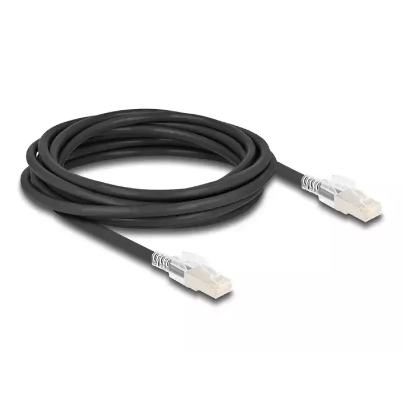Netzwerkkabel DELOCK 80258 Cat6a S/FTP (S-STP) RJ-45 auf RJ-45 5 m Schwarz