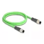 Netzwerkkabel DeLOCK M12 Kabel D-kodiert 4-polig Stecker-Stecker PUR (TPU) 1 m