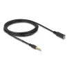 Audiokabel DeLOCK 85733 3m 3,5mm Stecker auf Buchse Schwarz vergoldet