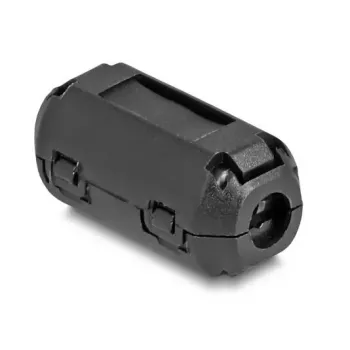 Ferritkern-Klemme DELOCK 80943, schwarz, Nickel/Kunststoff/Zink, 25,2 × 13 × 11,8 mm, 2er-Pack
