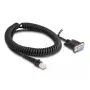 DeLOCK Spiral Kabel RJ50 Stecker auf D-Sub 9 Buchse 1,5 m schwarz