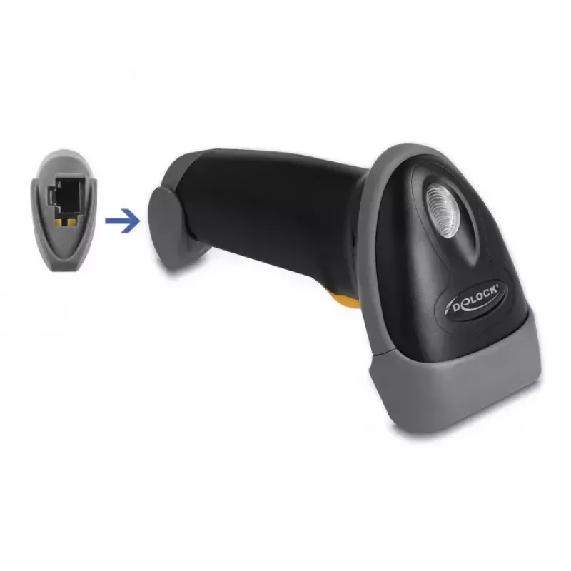 DeLOCK USB Barcode Scanner 1D Laser Schwarz Handheld Kabelgebunden 2m Kabel