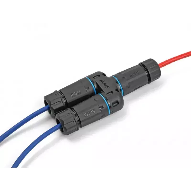 DeLOCK Kabelverbinder RJ45-Buchse auf 2 x RJ45-Buchse Cat.6A wasserdicht