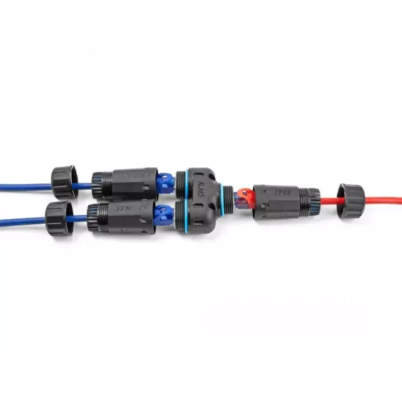 DeLOCK Kabelverbinder RJ45-Buchse auf 2 x RJ45-Buchse Cat.6A wasserdicht