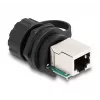 DeLOCK Kabeladapter RJ50-Buchse auf RJ50-Buchse IP68 wasserdicht schwarz