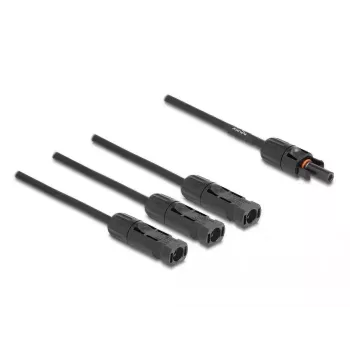 Kabel-Splitter DeLOCK DL4 Solar Splitter-Kabel 1 x Buchse auf 3 x Stecker 35 cm schwarz