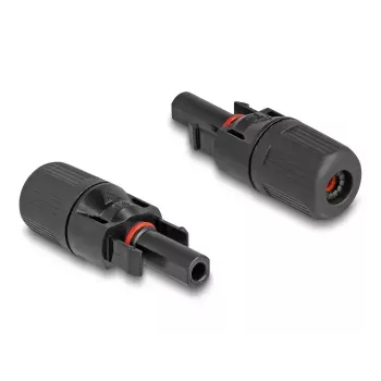 DeLOCK DL4 Solar-Steckverbinder zum Crimpen, männlich und weiblich, schwarz, 2 Stück