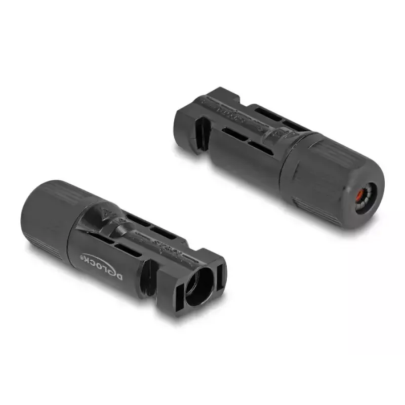DeLOCK DL4 Solar-Steckverbinder zum Crimpen, männlich und weiblich, schwarz, 2 Stück