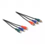 DeLOCK RCA RGB Verlängerungskabel 3 x Stecker auf 3 x Buchse 1 m