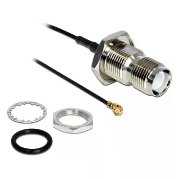 Signalkabel DeLOCK 88464 0,2 m Schwarz Gold Silber