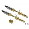 Audiokabel DeLOCK 85785 1m 3,5mm Schwarz Grau
