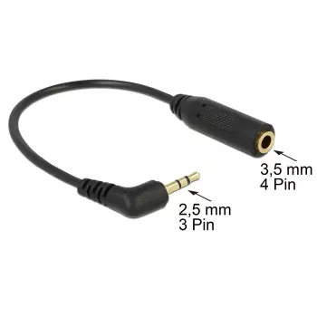Audio-Kabel DeLOCK 0,17 m 2,5 mm/3,5 mm