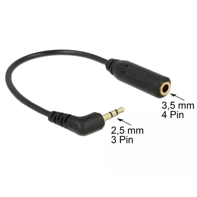 Audio-Kabel DeLOCK 0,17 m 2,5 mm/3,5 mm