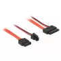 SATA-Kabel DeLOCK 0,3 m SATAIII 7p + 4p/schlank SATAIII 13p