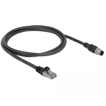 Netzwerkkabel DeLOCK 84922 RJ-45 M12 Cat5e 1 m Schwarz