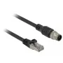 Netzwerkkabel DeLOCK 84922 RJ-45 M12 Cat5e 1 m Schwarz