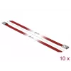 Kabelbinder DeLOCK 18782 Edelstahl rot 300 mm 10 Stück
