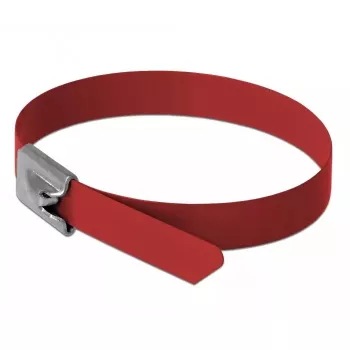 Kabelbinder DeLOCK 18782 Edelstahl rot 300 mm 10 Stück