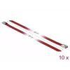 Kabelbinder DeLOCK 18784 Stahl Rot 500mm 10 Stück