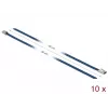 Kabelbinder DeLOCK 18796 Stahl Blau 500 mm 10 Stück