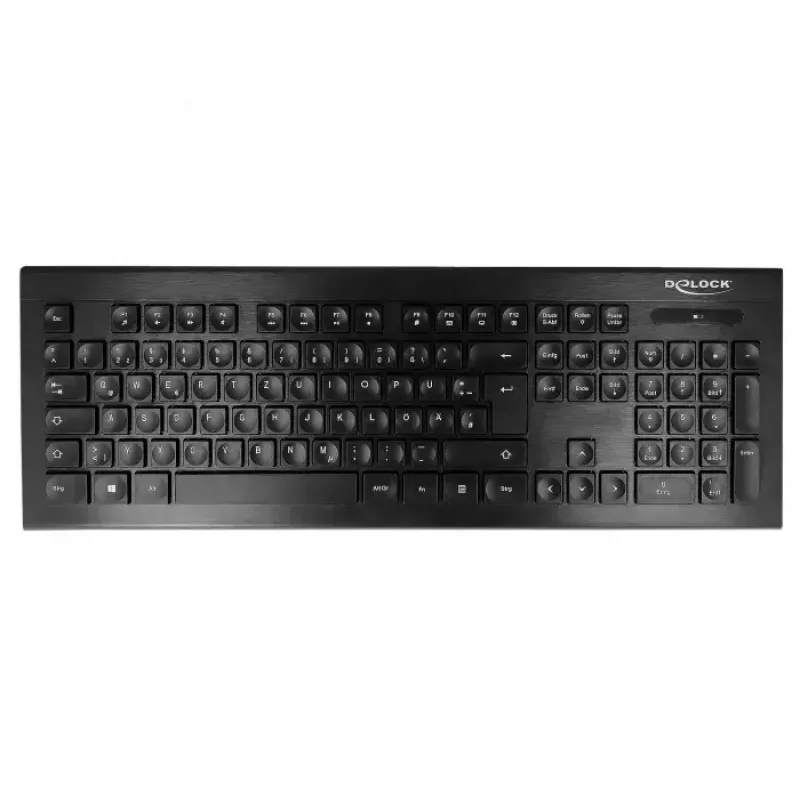 Tastatur DeLOCK 12671 Office RF Wireless QWERTZ German Schwarz