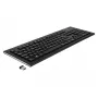 Tastatur DeLOCK 12671 Office RF Wireless QWERTZ German Schwarz